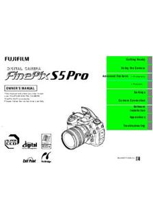 Fujifilm FinePix S5 Pro manual. Camera Instructions.